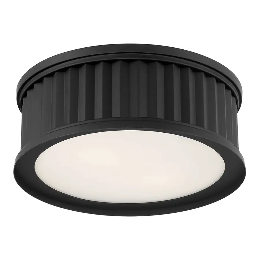 Corvella 3-Light Flush Mount in Matte Black