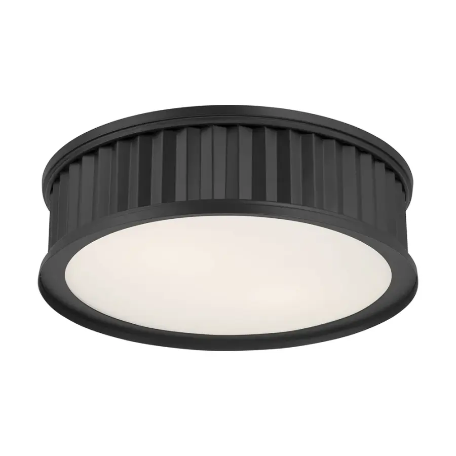 Corvella 3-Light Flush Mount in Matte Black