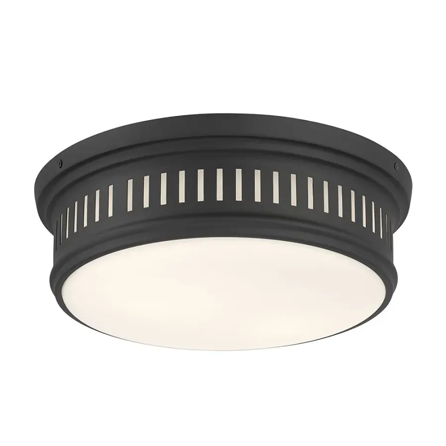 Velune 2-Light Flush Mount in Matte Black