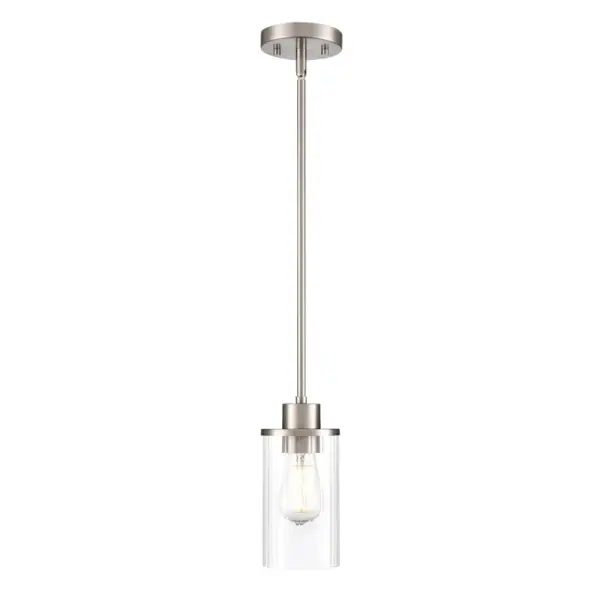 The 9511 pendant offers a clean, contemporary aesthetic with its brushed nickel finish. This versatile fixture works well in transitional and modern interiors, providing functional lighting with understated elegance.