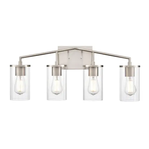 The 9524 vanity light offers timeless style with its brushed nickel finish, perfect for updating bathroom lighting. Its transitional design complements both traditional and contemporary spaces.