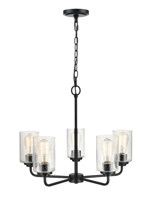 9605 Chandelier in Matte Black