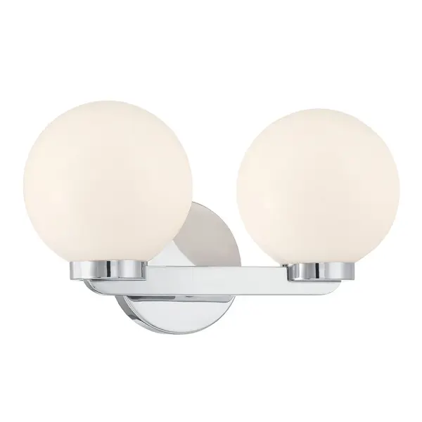 Ardeva 2-Light Chrome Vanity Light