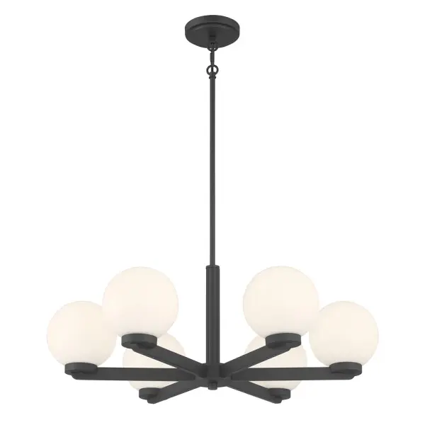 Ardeva 8-Light Chandelier in Matte Black