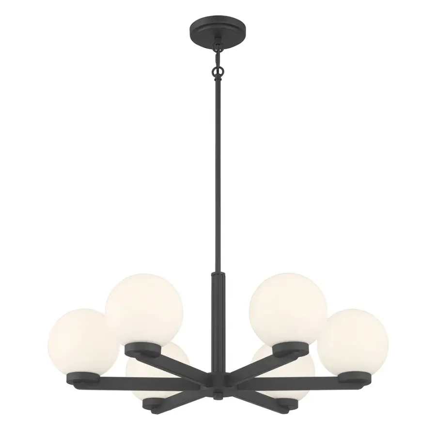 Ardeva 8-Light Chandelier in Matte Black