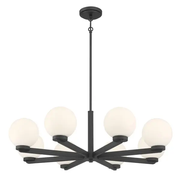 Ardeva 8-Light Chandelier in Matte Black