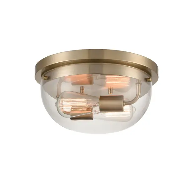 The 9712 flush mount delivers contemporary elegance with its modern gold finish, perfect for low-ceiling applications. Its streamlined design complements modern and transitional interiors while providing functional lighting.