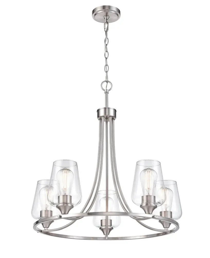 9725 Brushed Nickel Chandelier