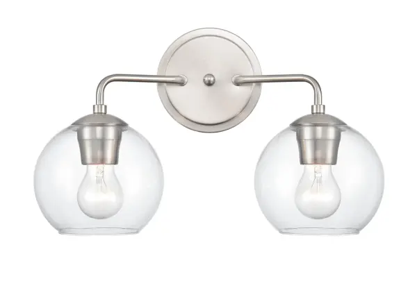 The 9752 vanity light offers a clean, transitional design in brushed nickel that complements a wide range of bathroom styles. Its neutral finish and wall-mounted configuration make it ideal for residential and commercial applications.