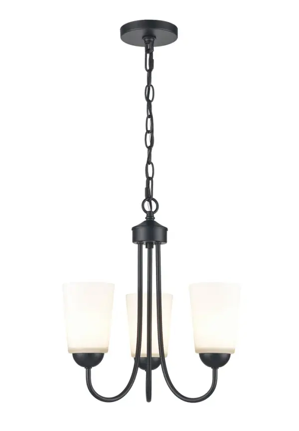 9803 Matte Black Chandelier