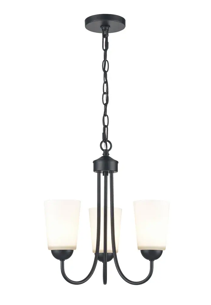 9803 Matte Black Chandelier