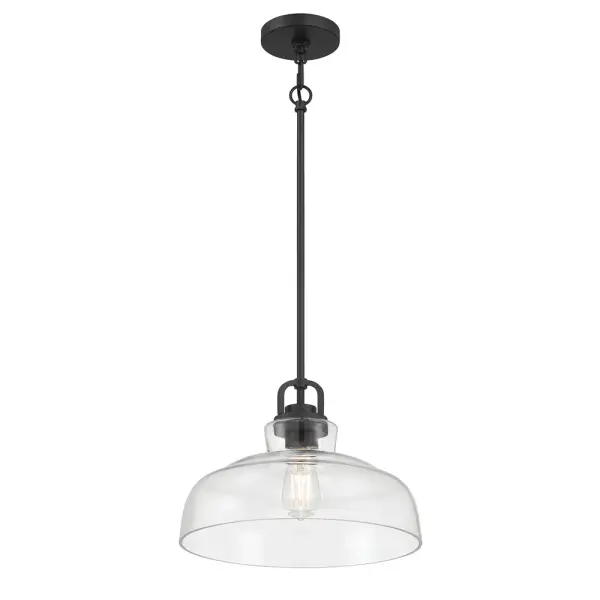 Clarien 1-Light Pendant in Matte Black