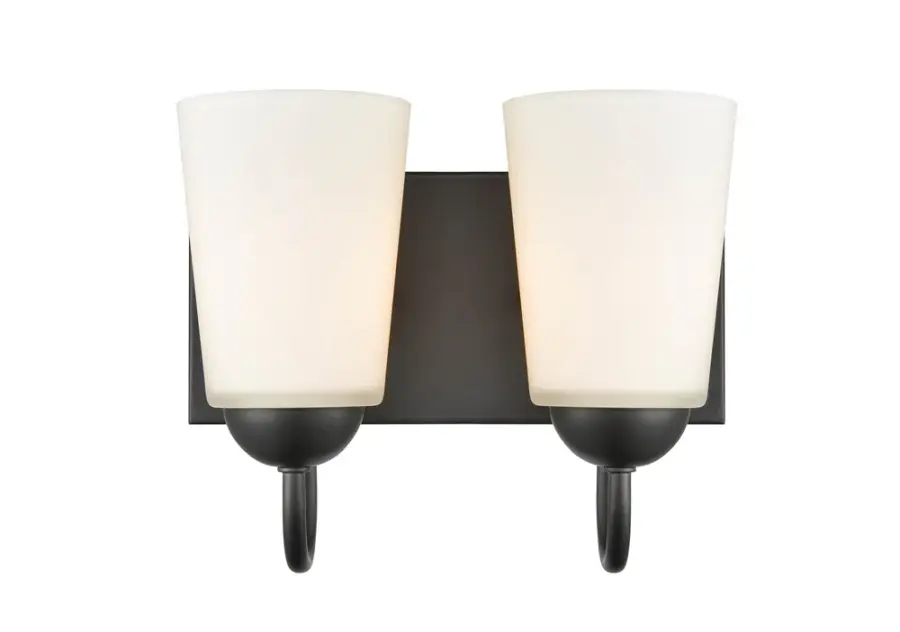 9812 Bath Vanity Light in Matte Black