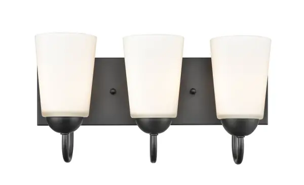 9813 Matte Black Bath Vanity Light