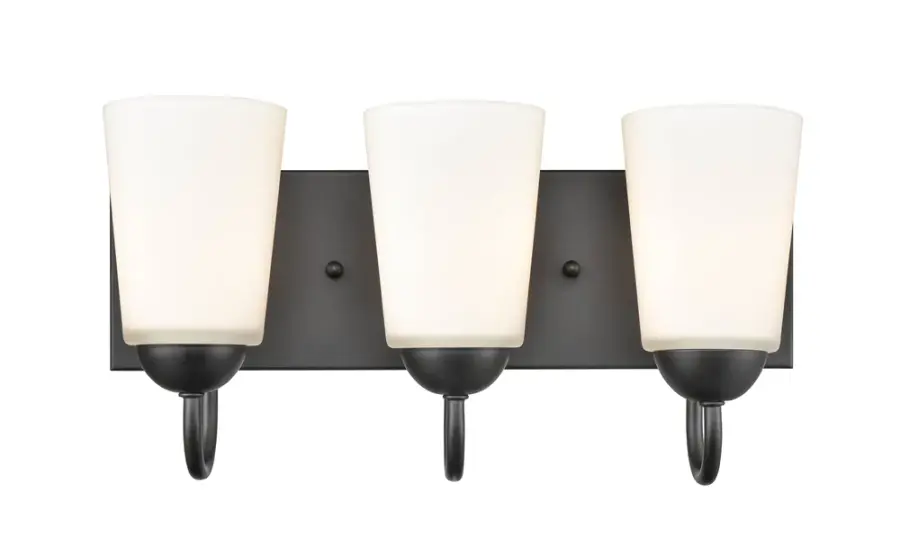9813 Matte Black Bath Vanity Light