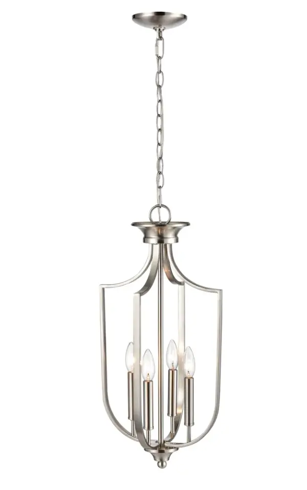 The 9835 pendant in Brushed Nickel offers a clean, sophisticated look that bridges traditional and contemporary design. Its neutral metallic finish complements a wide range of color palettes and décor styles.