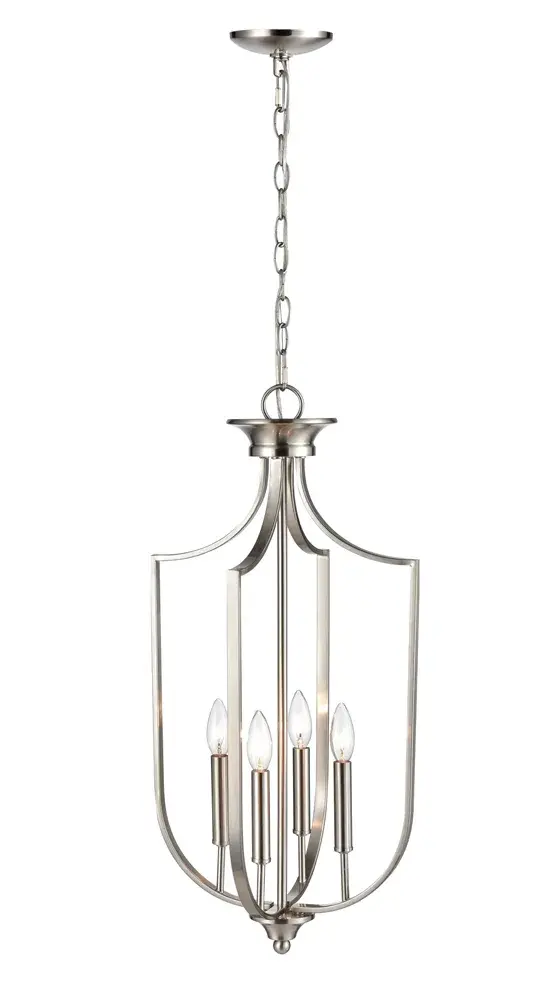 The 9836 pendant in brushed nickel offers a clean, contemporary aesthetic that complements a wide range of interior styles. Its neutral metallic finish makes it an adaptable choice for both residential and commercial settings.