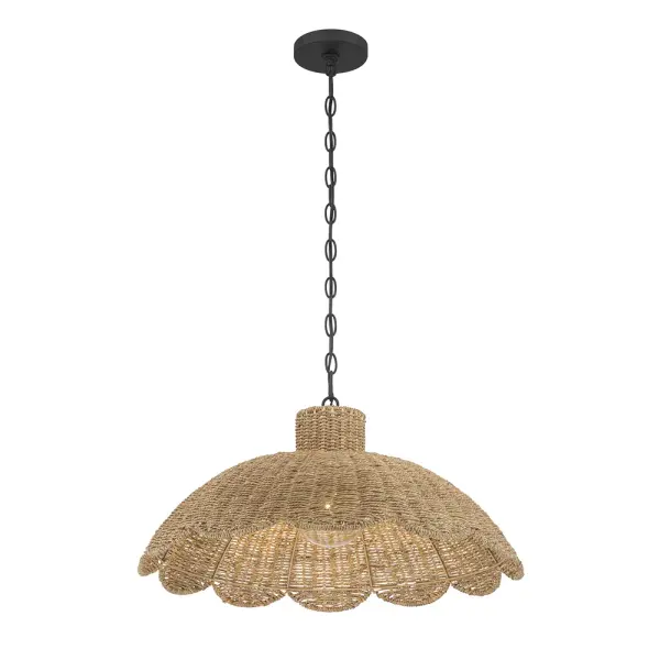 Maura Rattan Basket Weave Pendant Light