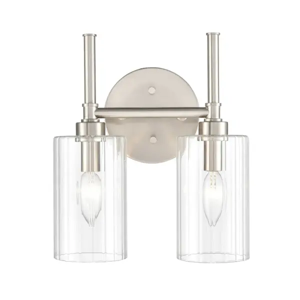 The 9922 vanity light offers timeless transitional styling with a versatile brushed nickel finish. Perfect for bathroom vanities, this fixture provides functional task lighting with understated elegance.