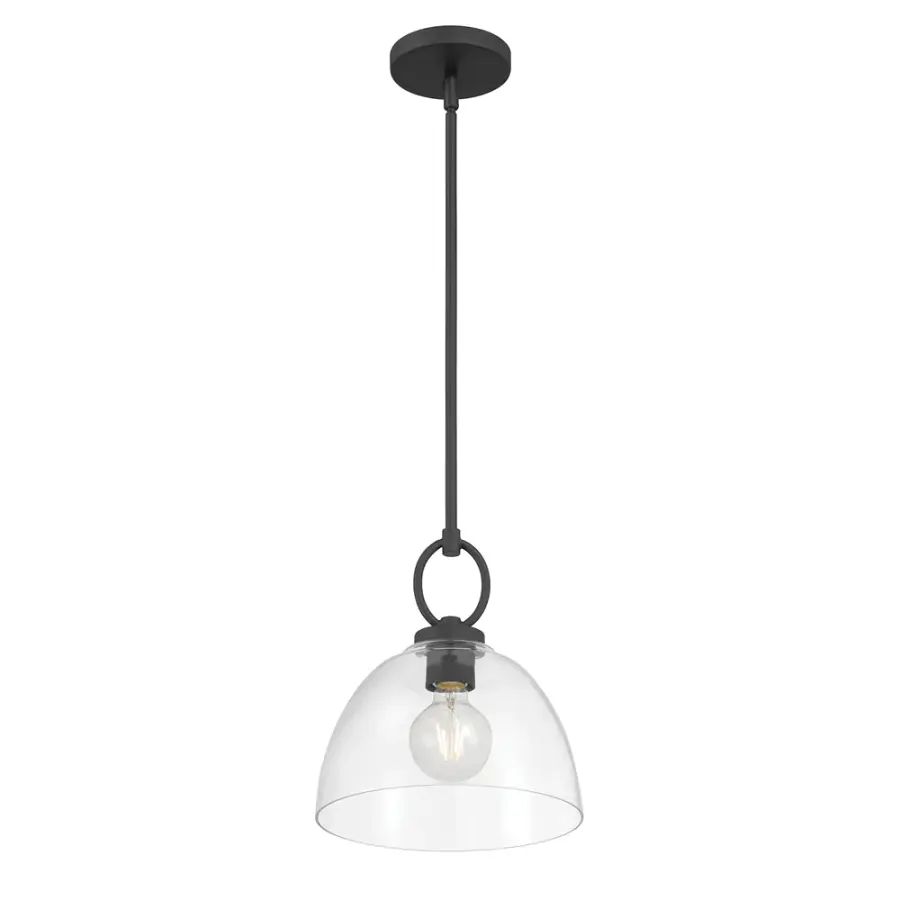 Velto Matte Black Bell Pendant