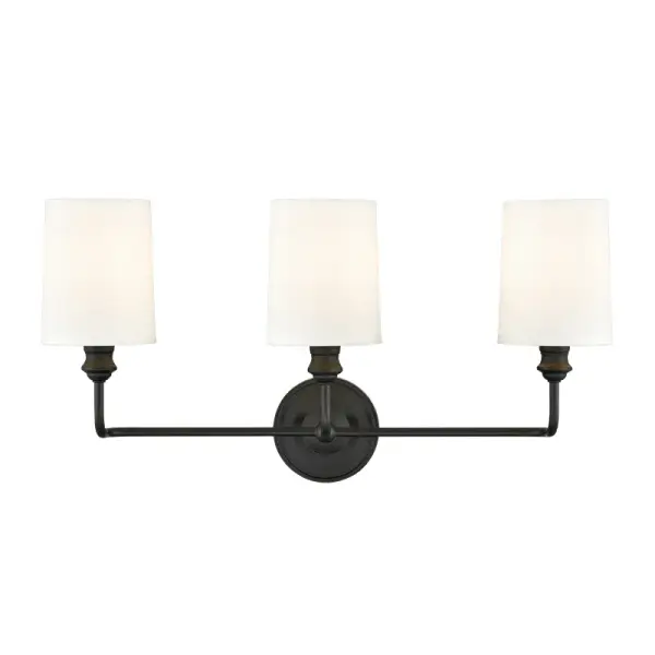 A contemporary vanity light featuring a sophisticated matte black finish that adds modern elegance to any bathroom. Perfect for creating clean, minimalist aesthetics while providing essential task lighting.