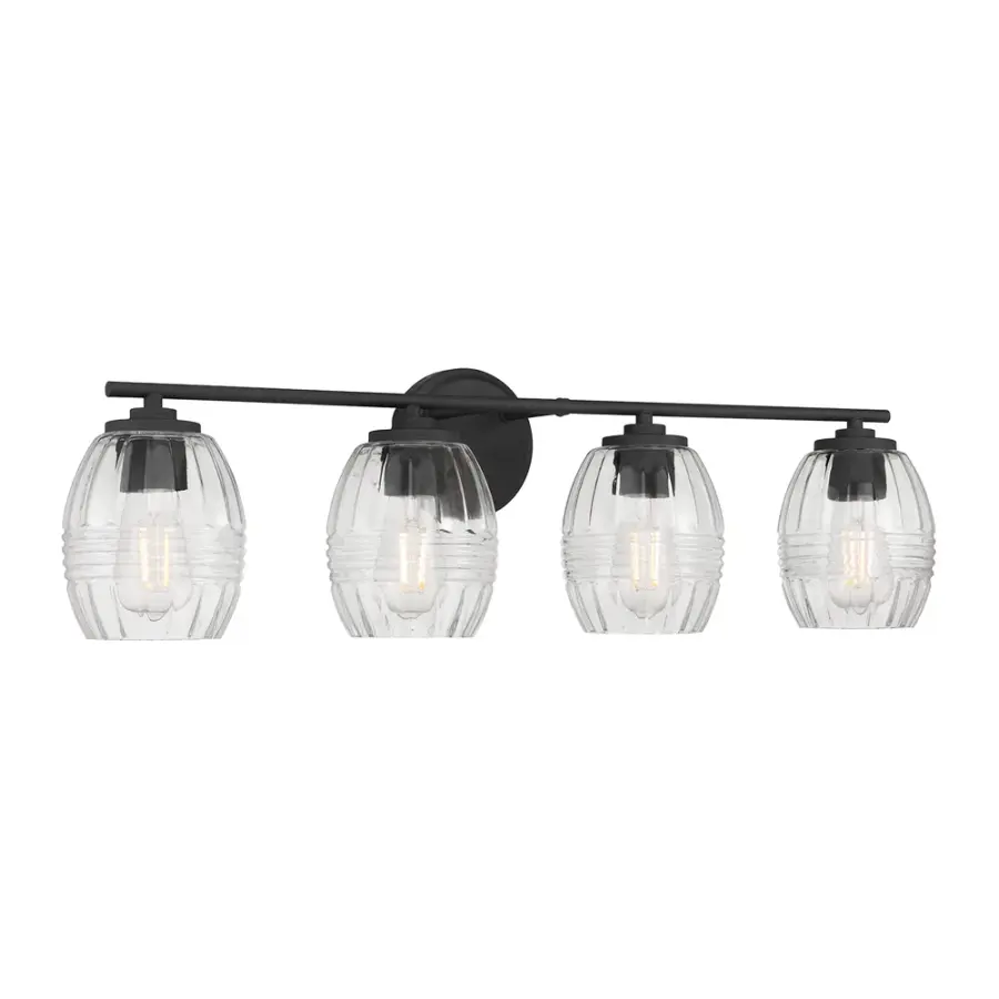 Miravelle Ribbed Glass Vanity Light
