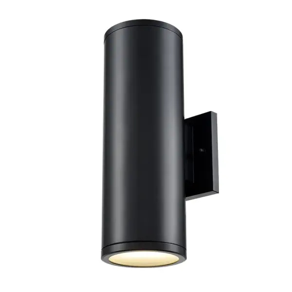 This integrated LED outdoor wall sconce delivers 700 lumens of warm 3000K light with exceptional CRI 90 color accuracy. The powder coated black finish provides durability and modern style for exterior applications.