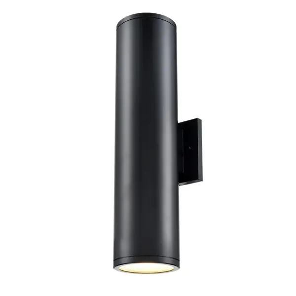 This integrated LED outdoor wall sconce delivers 700 lumens of warm 3000K light with exceptional 90 CRI color rendering. The powder coated black finish provides durability and contemporary style for exterior applications.