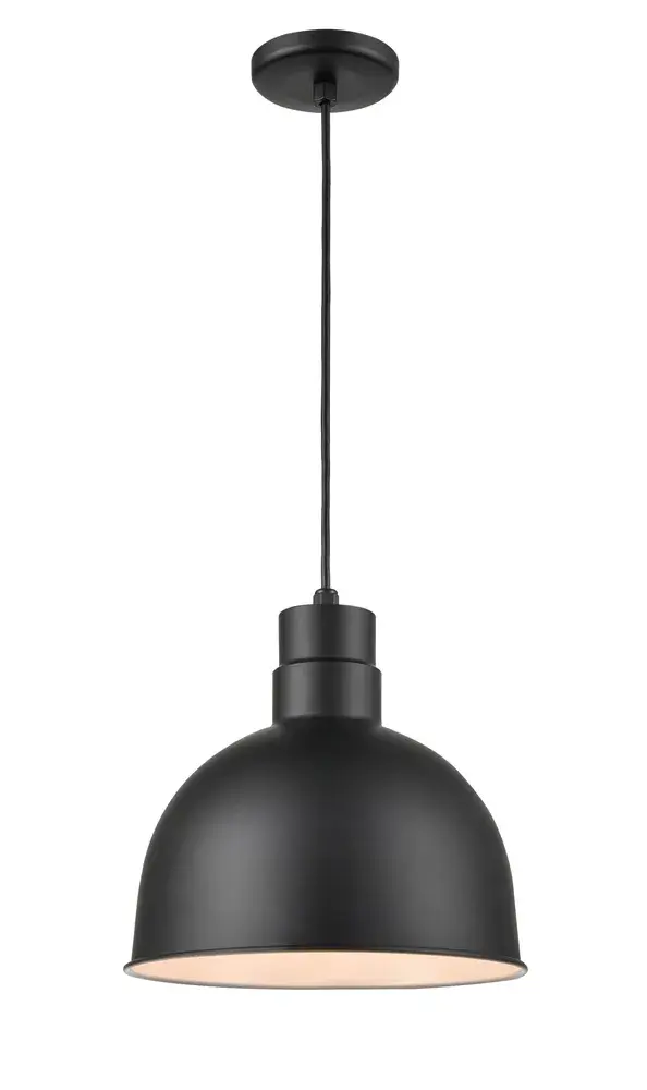 12" RLM LED Pendant in Black