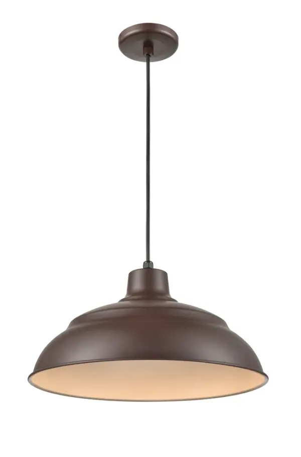 This white RLM pendant combines timeless industrial styling with modern LED efficiency. The included 11W LED bulb delivers exceptional 8000 lumens with 90 CRI color accuracy, making it ideal for task lighting in kitchens and workspaces.