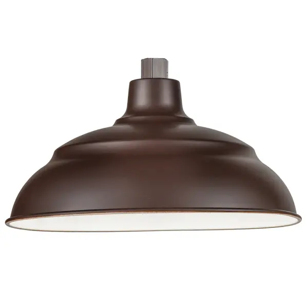 This 14-inch white RLM shade delivers exceptional 8000-lumen output with superior 90 CRI color rendering, perfect for task-intensive spaces. The timeless industrial design works equally well in modern farmhouse kitchens and commercial settings.