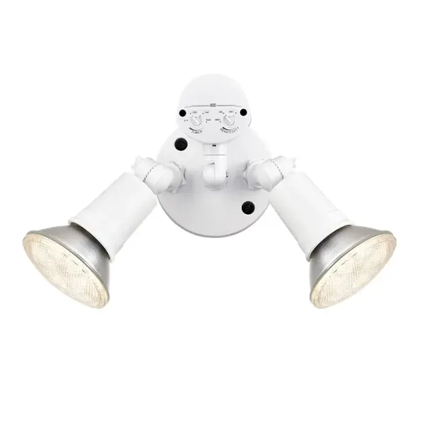 High-output LED flood light delivering 1400 lumens of bright, energy-efficient illumination. Clean white finish complements modern architecture while providing reliable outdoor lighting for security and visibility.