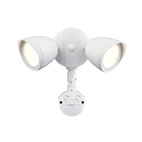 The M Collection flood light delivers reliable outdoor lighting in a clean white finish. Ideal for security applications, driveways, and building perimeters with focused illumination coverage.