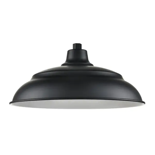 This 20-inch RLM warehouse shade delivers authentic industrial style with durable aluminum construction. Perfect for creating statement lighting over kitchen islands, dining tables, or commercial spaces.