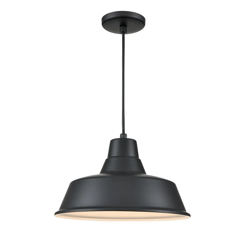 14" RLM Warehouse Pendant in Satin Black