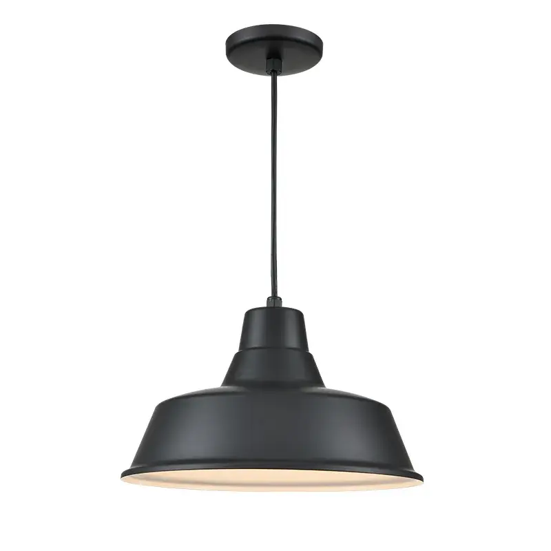 14" RLM Warehouse Pendant in Satin Black