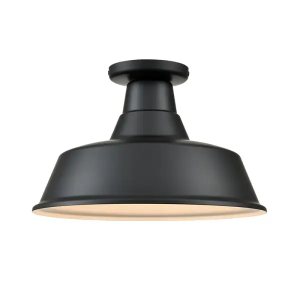 This semi-flush mount brings authentic industrial style with its classic RLM dome shade in black finish. Perfect for spaces with lower ceilings where a pendant won't work, offering both function and vintage charm.