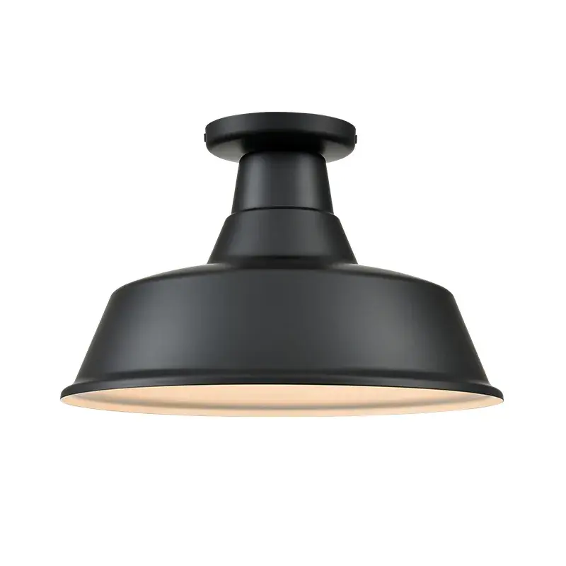 RLM Semi-Flush Mount Ceiling Light in Black