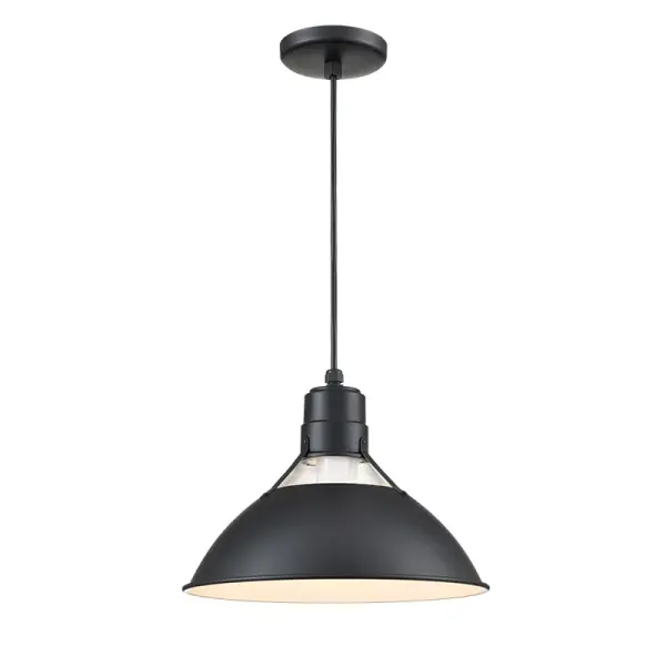 This RLM-style pendant brings authentic industrial character to any space. The classic dome shade and black finish create a versatile look that works in both residential and commercial settings.