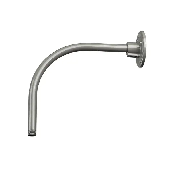 The RGN12 gooseneck arm in gray finish offers a classic industrial aesthetic perfect for barn lights and warehouse-style fixtures. Durable metal construction suits both residential and commercial applications.