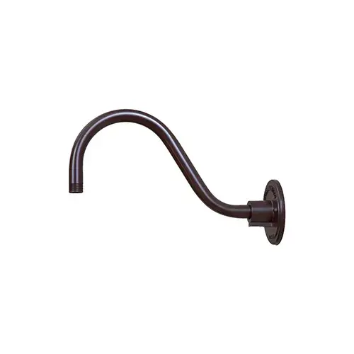The RGN15 gooseneck arm offers authentic industrial styling with a durable architectural bronze finish. This compact mounting accessory pairs perfectly with RLM shades for customizable barn light configurations.