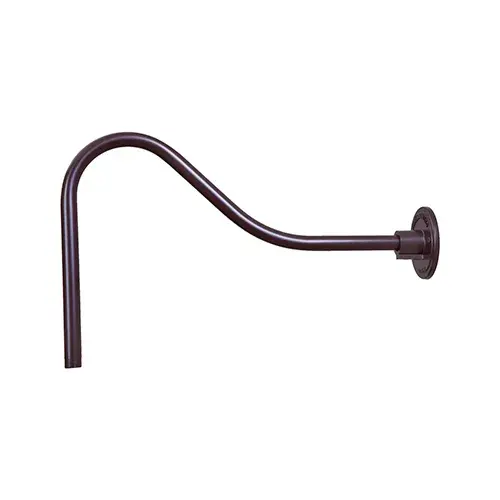 The RGN23 gooseneck arm offers authentic industrial styling with a durable architectural bronze finish. This versatile mounting accessory pairs perfectly with RLM shades and barn lights for both indoor and outdoor applications.