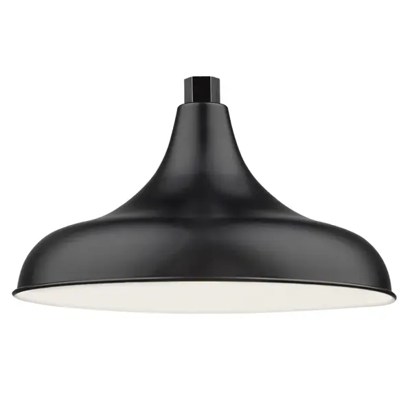 This 14-inch RLM warehouse shade delivers authentic industrial style with a clean white finish. Perfect for kitchens, dining areas, and commercial spaces seeking vintage-inspired lighting with modern versatility.