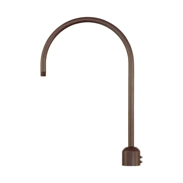 Essential mounting hardware for converting RLM shades to post or pier mount applications. Features an 18-inch arm span with standard 3-inch base compatibility, finished in durable Antique Silver for outdoor use.