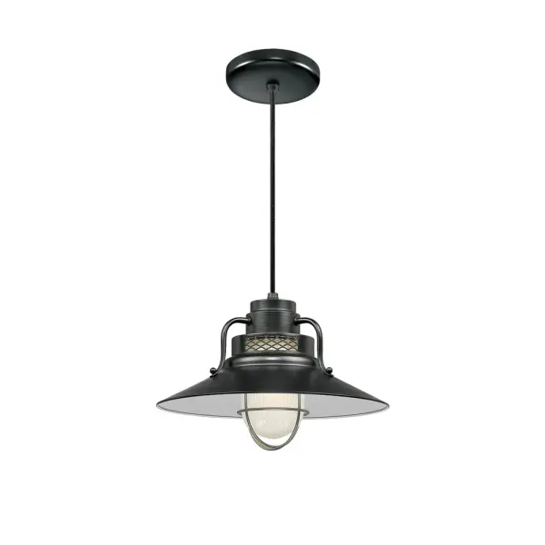 This authentic RLM-style pendant combines industrial charm with practical functionality. The removable glass guard and etched glass diffuser offer lighting flexibility, while the classic black finish suits both vintage and modern spaces.