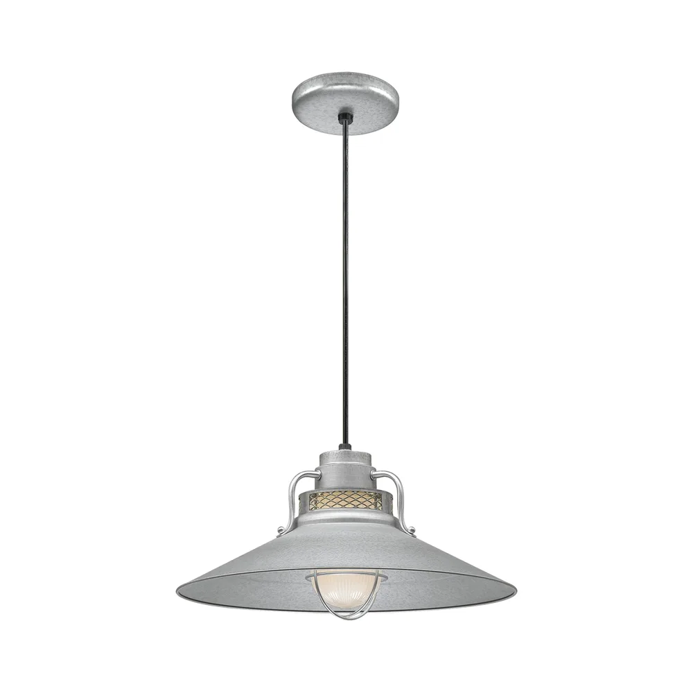 RRRC18 18" Galvanized RLM Pendant with Glass Guard