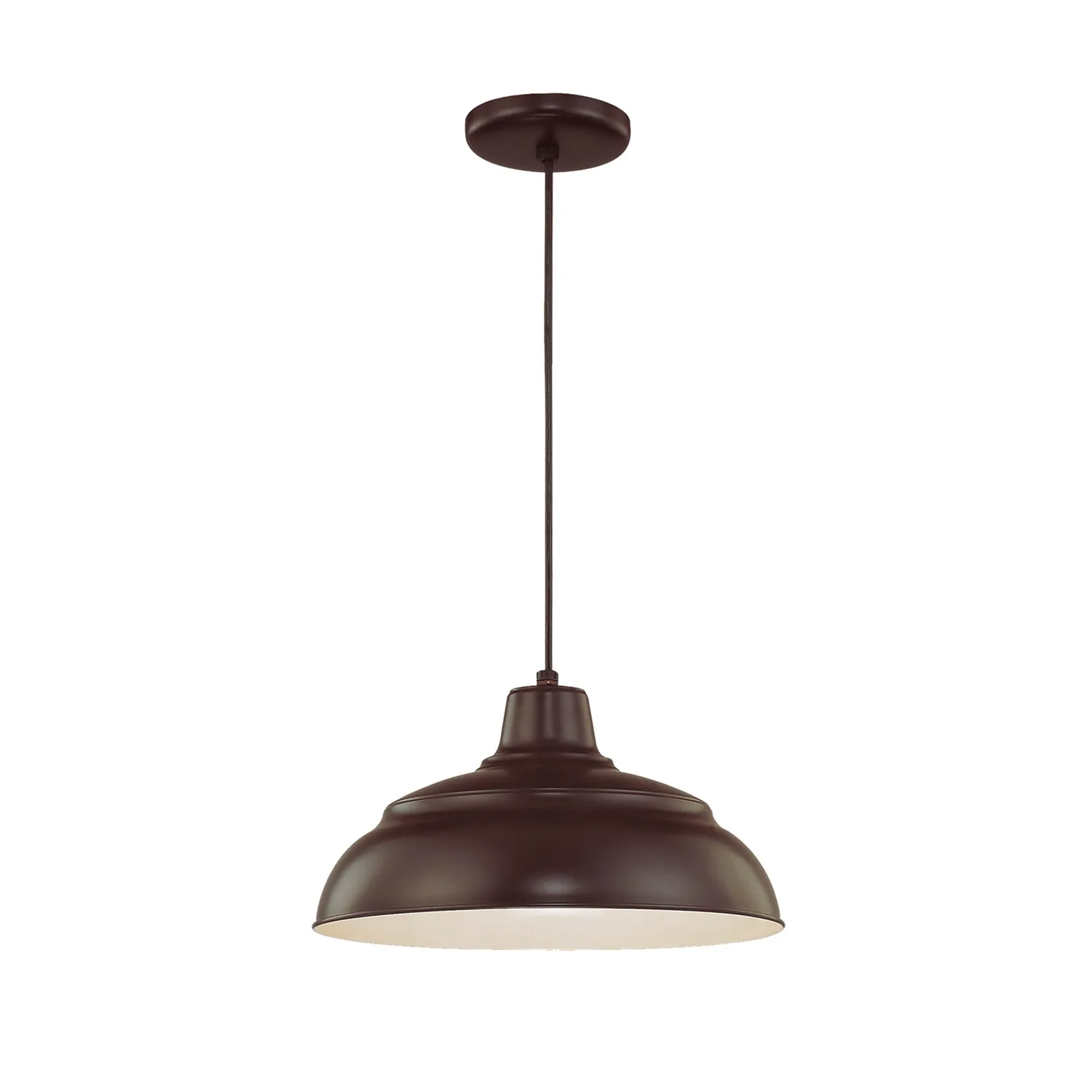 R Series One Light Pendant in Architectural Bronze