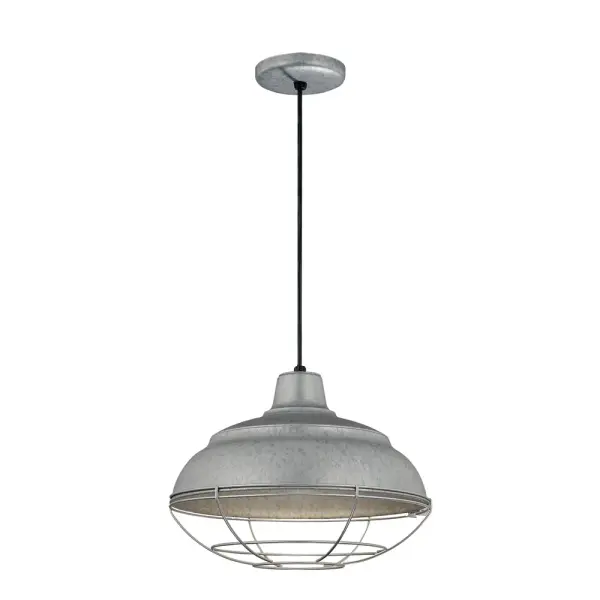 This versatile RLM pendant brings authentic industrial style with its galvanized metal finish. The 12-foot cord provides flexible installation height, while the classic dome shade delivers focused task lighting.