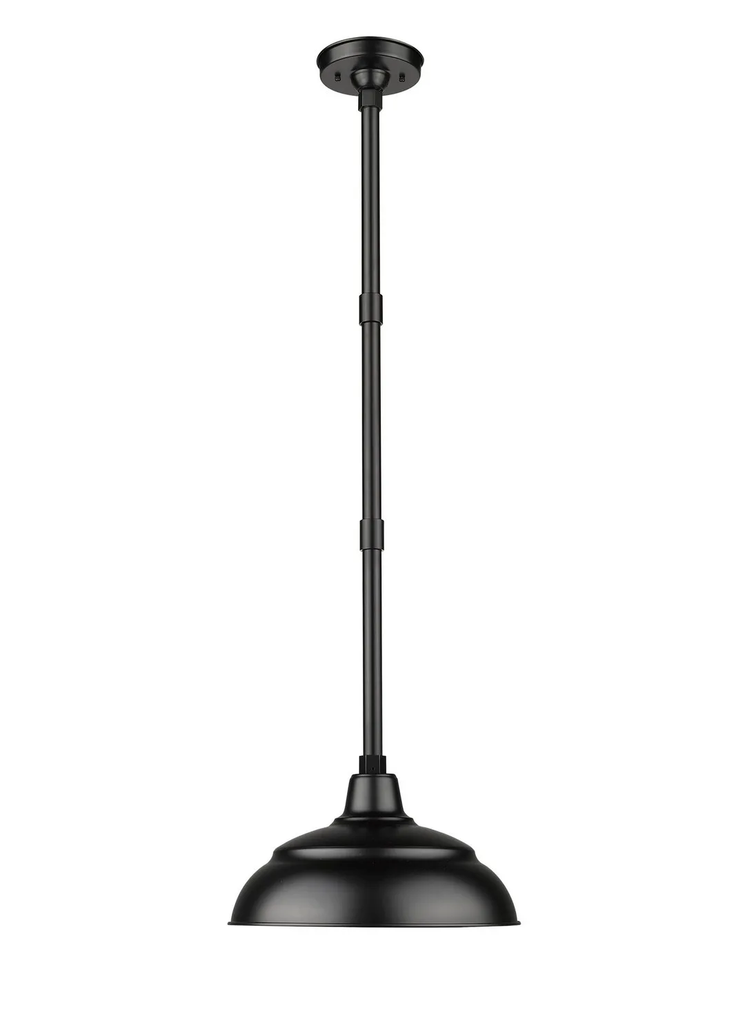 R Series One Light Warehouse Shade in Satin Black