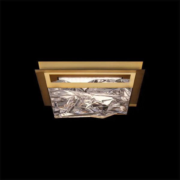 Drizzle 16" LED Flush Mount in Aged Brass